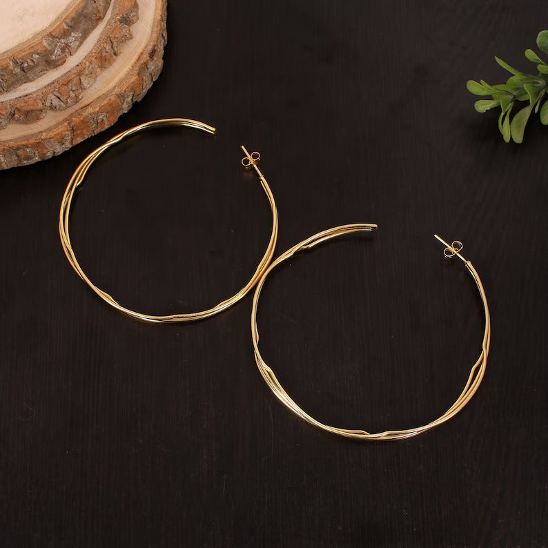 Extra Large Half Hoop Earrings