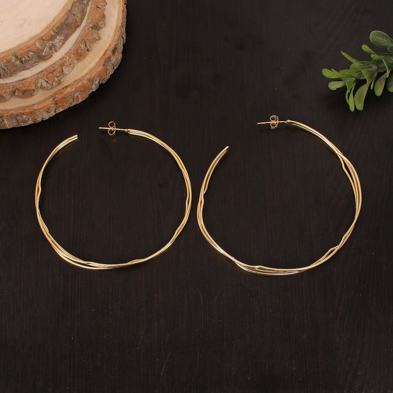 Extra Large Half Hoop Earrings