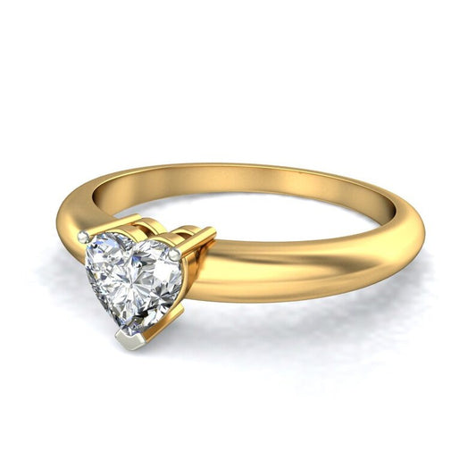 14K Solid Gold Moissanite Gemstone Stackable Solitaire Ring