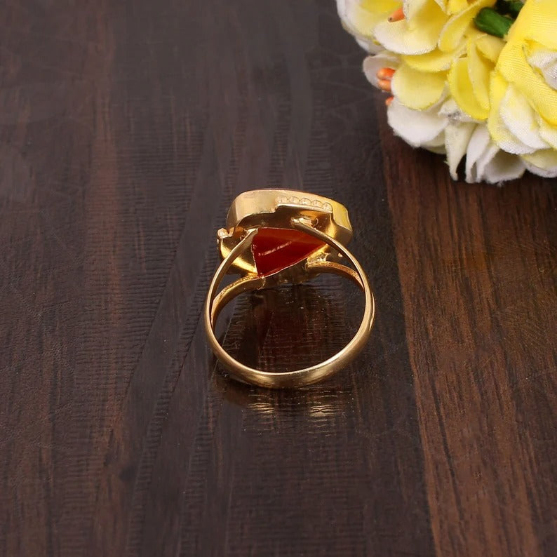 Natural Red Sardonyx Ring