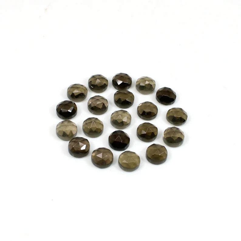 Smoky Quartz Calibrated Faceted Semi Precious Loose Gemstone for Jewelry