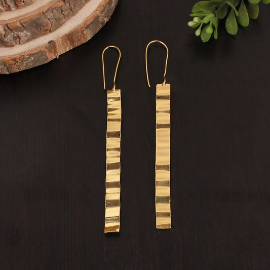 Plain Hammered Hanging Earrings