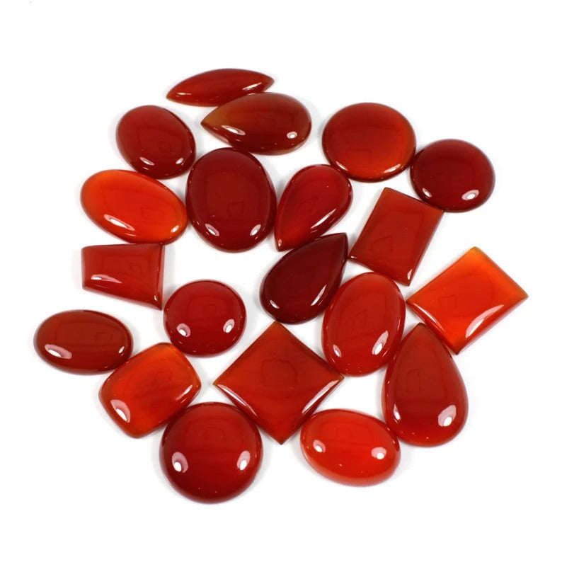 Natural Red Onyx Mix Shape Cabochon Wholesale Lot Semiprecious High Polished Gemstone