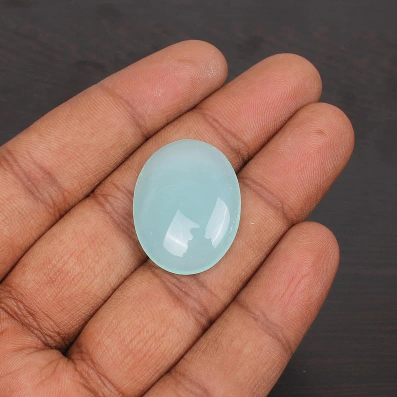 Aqua Green Chalcedony Gemstone