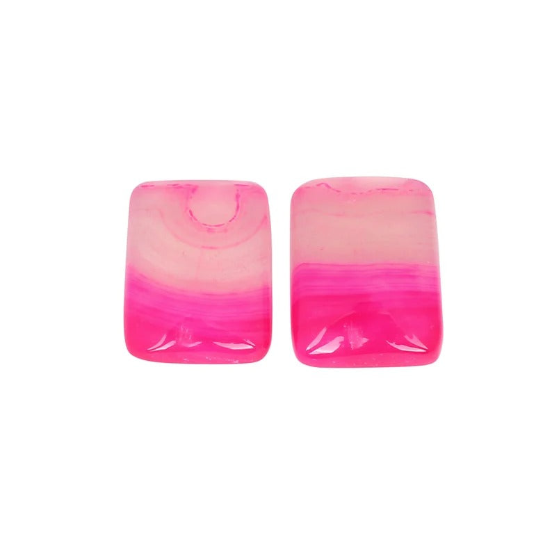 Natural Pink Agate 46.65 Cts Loose Gemstone Pair Cabochon