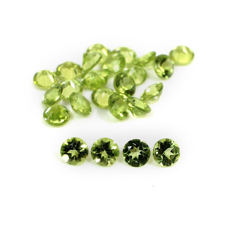 AAA Natural Peridot Round Cut Gemstone