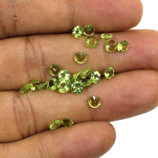 AAA Natural Peridot Round Cut Gemstone