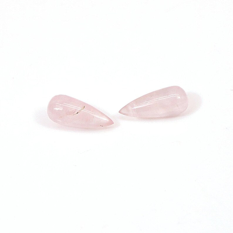 Rose Quartz 12X5 MM Tear Drop Smooth Cabochon