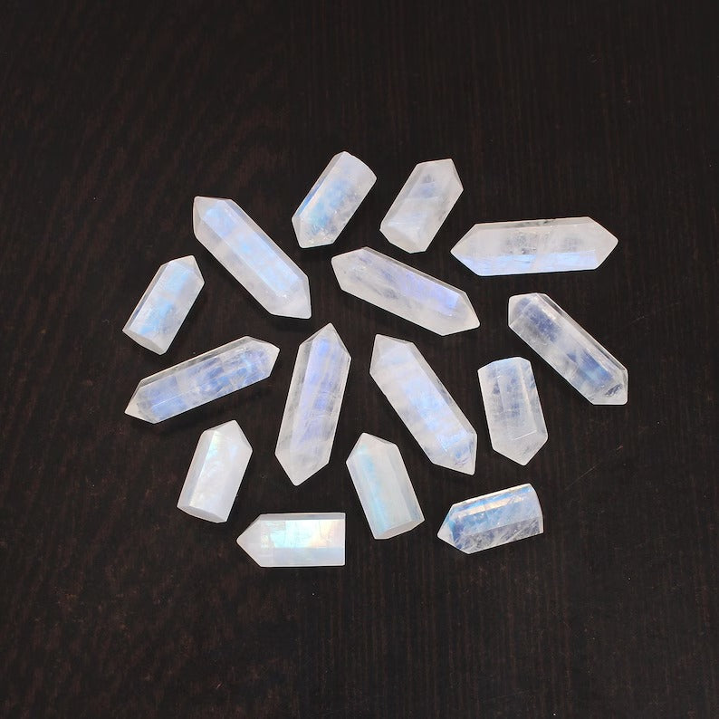 Natural Rainbow Moonstone Pendant Making Beautiful Gemstone Lot