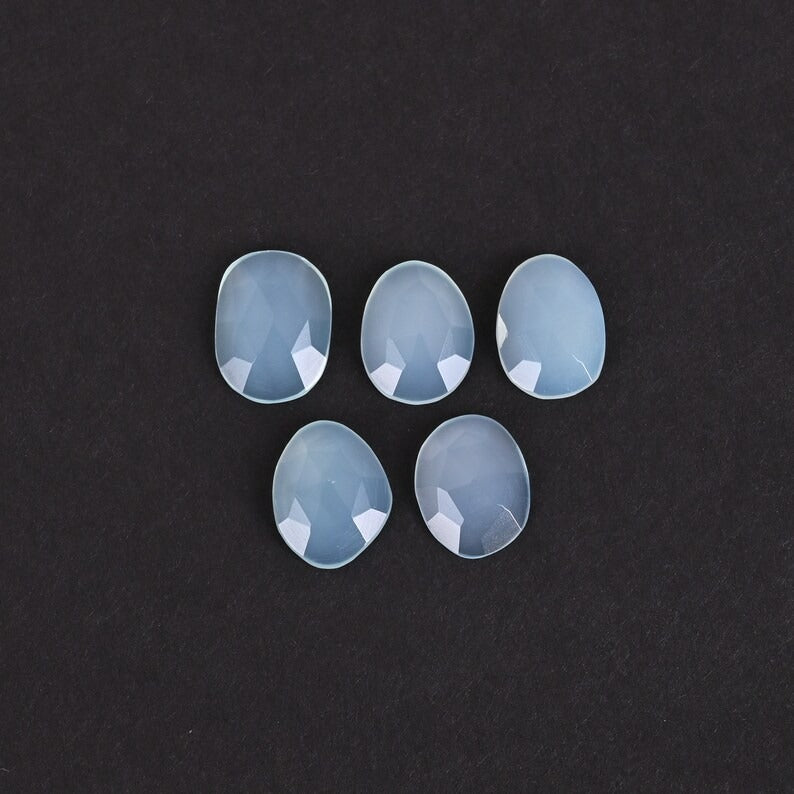 Synthetic 16.45 Cts. Aqua Chalcedony Gemstone