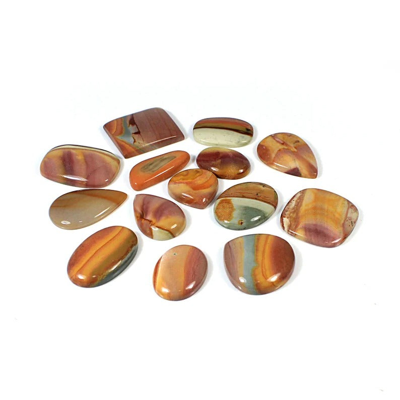 Imperial Jasper Semiprecious Mix Shape Loose Cabochon Gemstone 50 Gram Lot