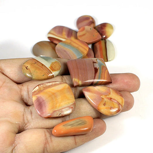 Imperial Jasper Semiprecious Mix Shape Loose Cabochon Gemstone 50 Gram Lot