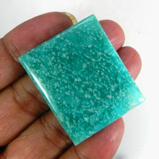 Natural Blue Amazonite Rectangle Shape Semiprecious Loose Gemstone Cabochon