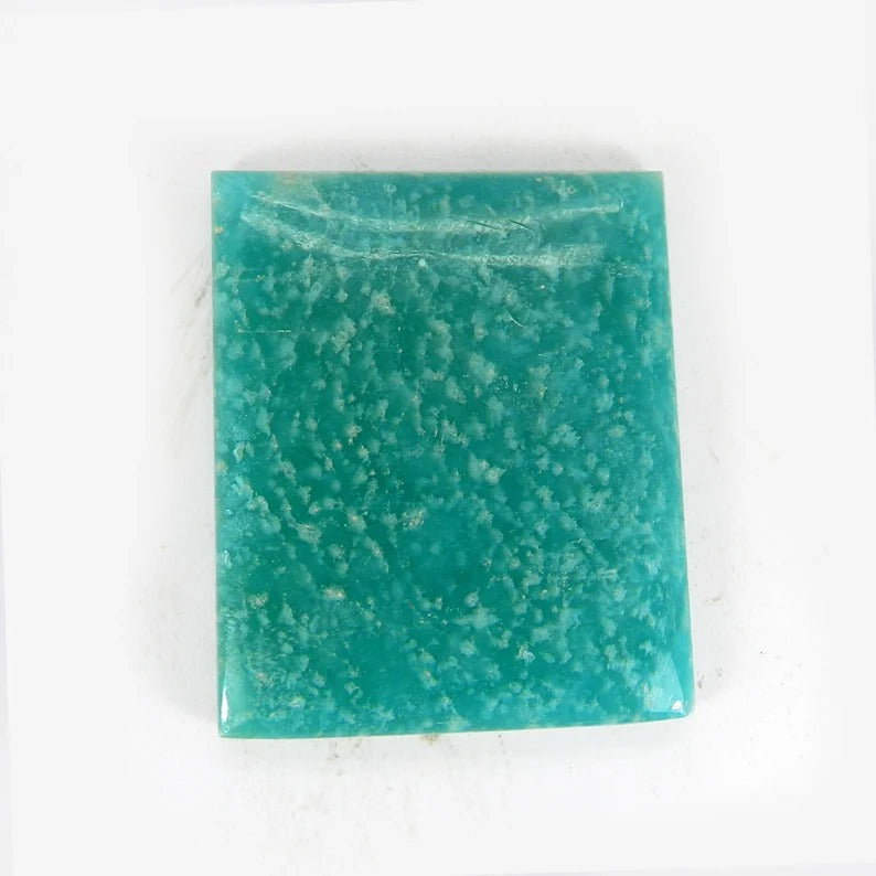 Natural Blue Amazonite Rectangle Shape Semiprecious Loose Gemstone Cabochon