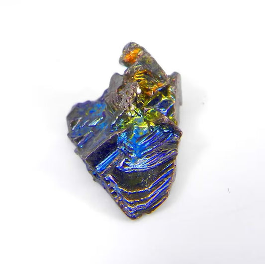 Bismuth crystal rainbow bismuth metaphysical geometric healing crystal chakras lab grown uneven 25 x 20 mm bismuth element loose gemstone