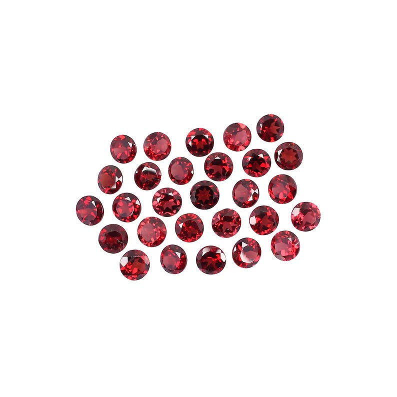 Natural Mozambique Garnet 6mm Round Faceted Cut AA Quality Loose Gemstone