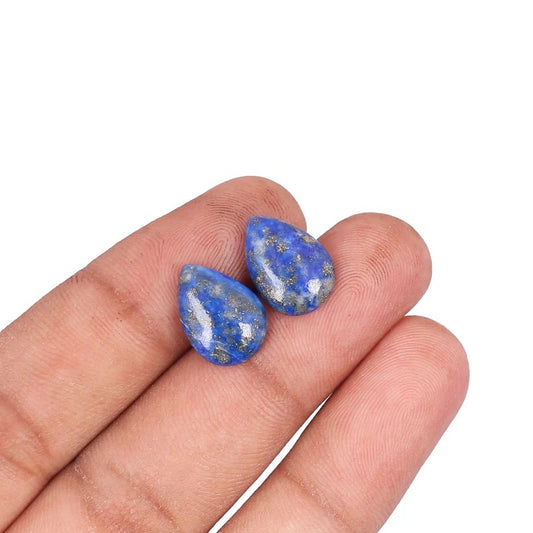 Natural Lapis Lazuli 1 Pcs 14x10mm Pear Cabochon 4.05 Cts