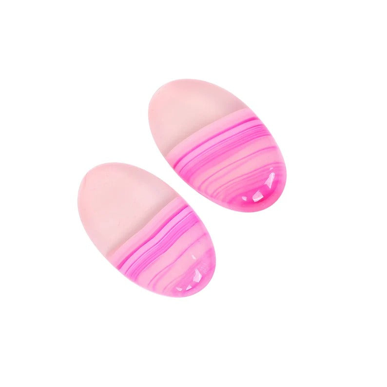 Pink Agate Loose Gemstone Pair Cabochon