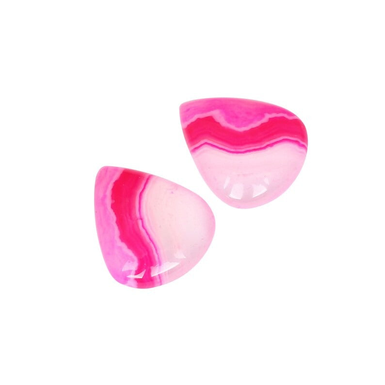 Natural Pink Agate 24X20 MM Loose Gemstone Pair Cabochon