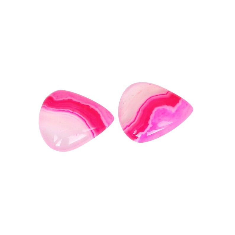 Natural Pink Agate 24X20 MM Loose Gemstone Pair Cabochon