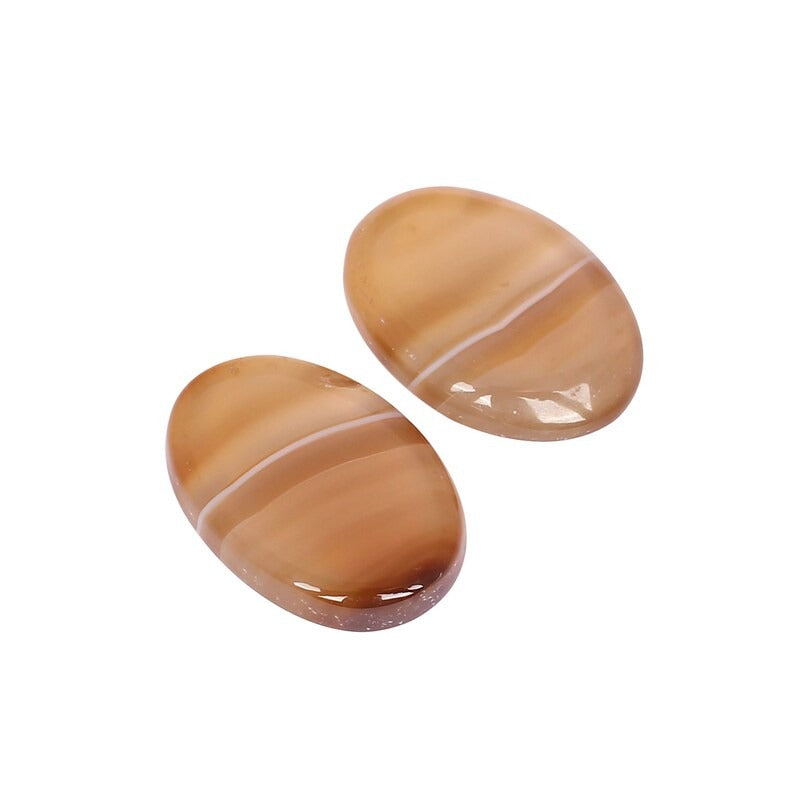 Brown Agate 25X17 MM Loose Gemstone Pair Cabochon