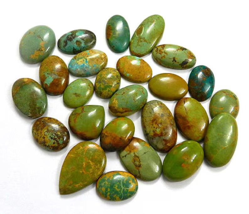 Natural Mexican turquoise freeform cabochon semi-precious stone wholesale lot