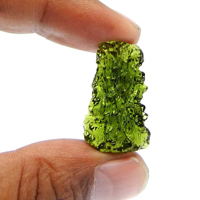 Synthetic glass polished moldavite semi precious stone manufacturer loose gemstone