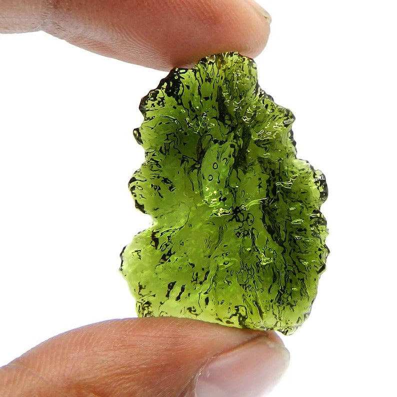 Synthetic glass polished moldavite semi precious stone manufacturer loose gemstone