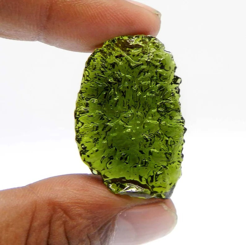 Synthetic glass polished moldavite semi precious stone manufacturer loose gemstone