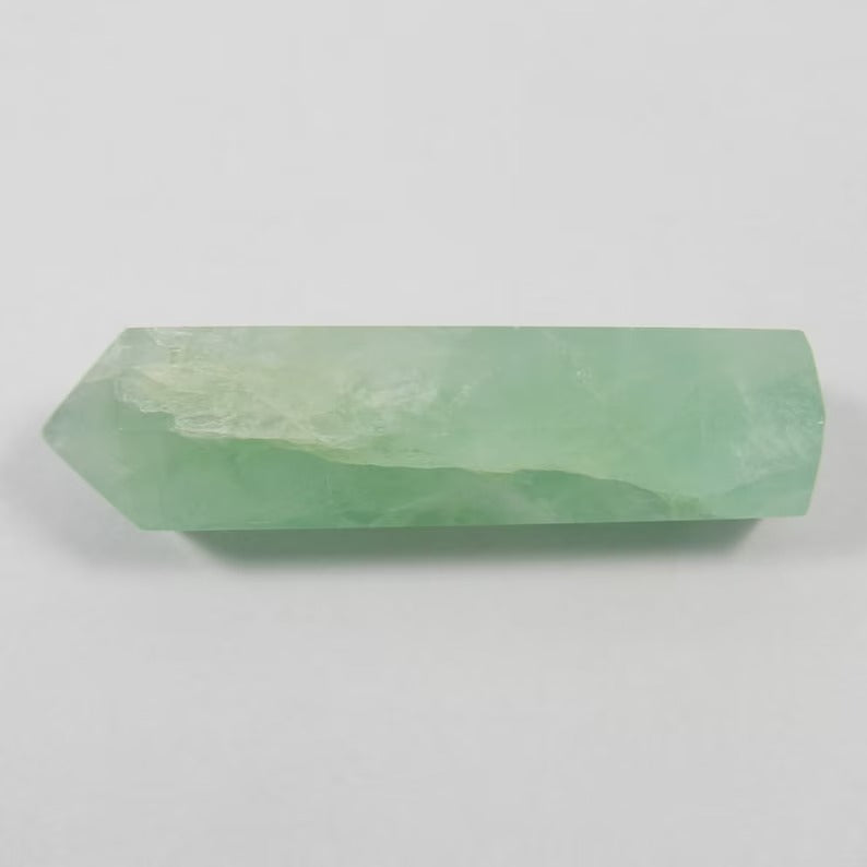 Natural green aventurine single pointed pencil shape 60 x 15 mm semi-precious stone loose gemstone