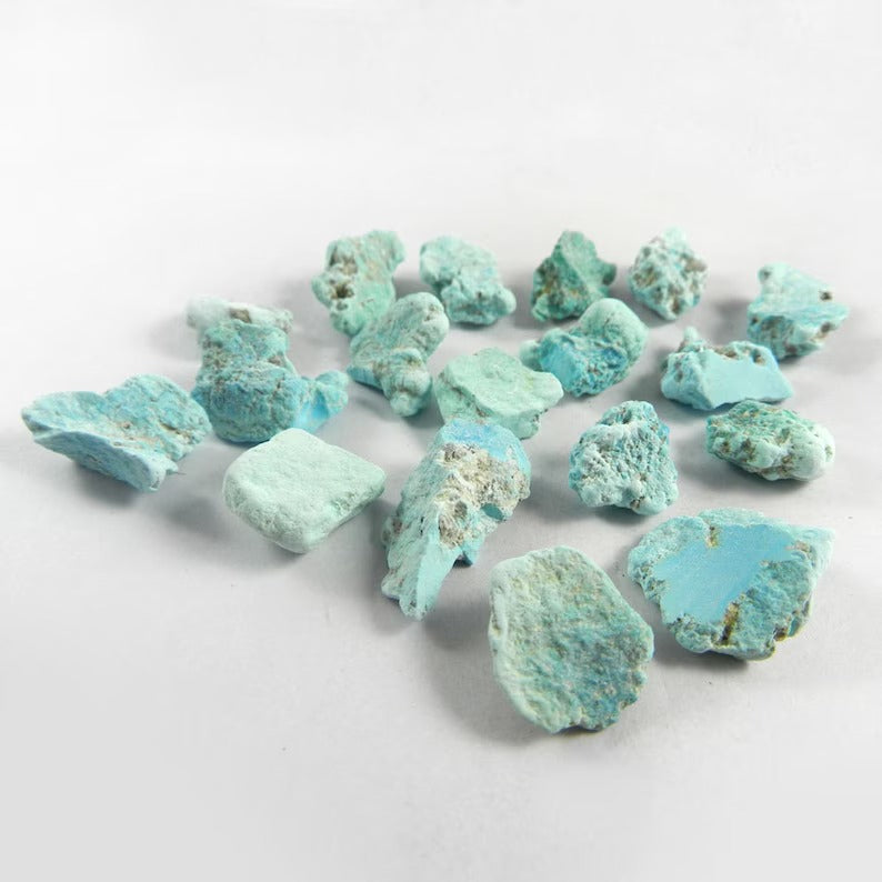 Natural sleeping beauty turquoise rough raw material semi precious stone rare good quality loose gemstone