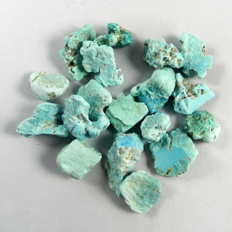 Natural sleeping beauty turquoise rough raw material semi precious stone rare good quality loose gemstone