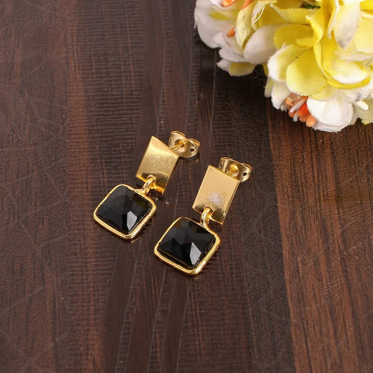 Real Black Onyx Dainty Earring