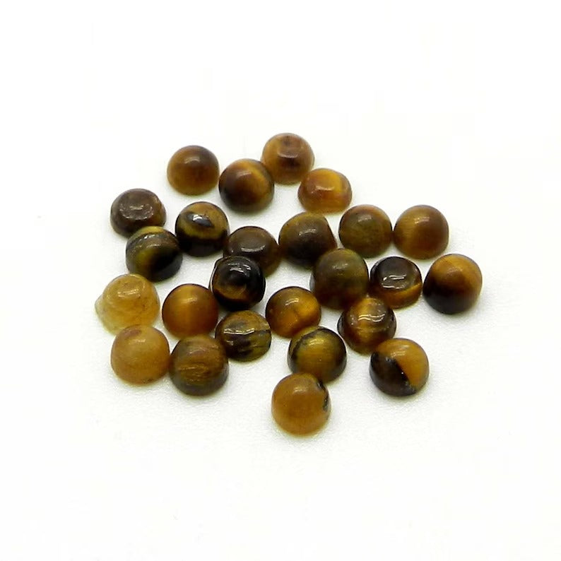 25 pcs Natural gemstone 3 mm round cabochon