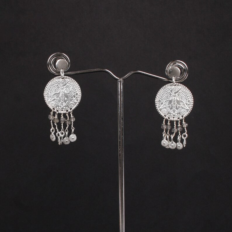 925 Sterling silver Labradorite Gemstone Earring