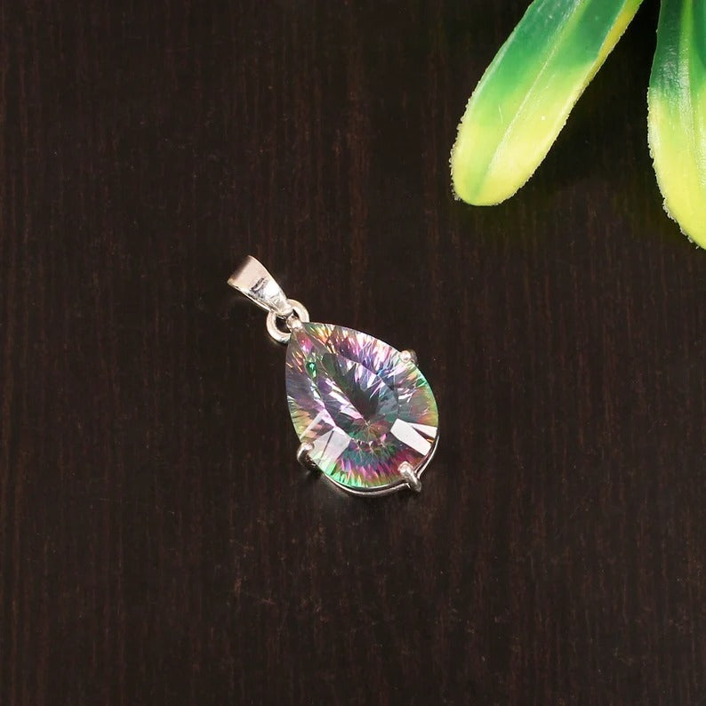 Mystic Topaz Pendant In Sterling Silver