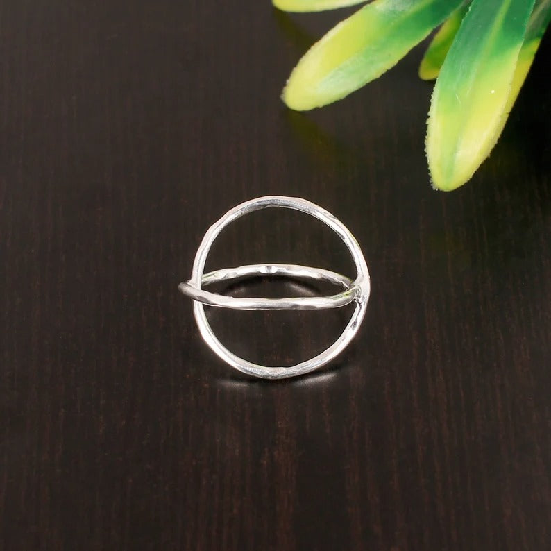 925 Sterling Silver Criss Cross Ring