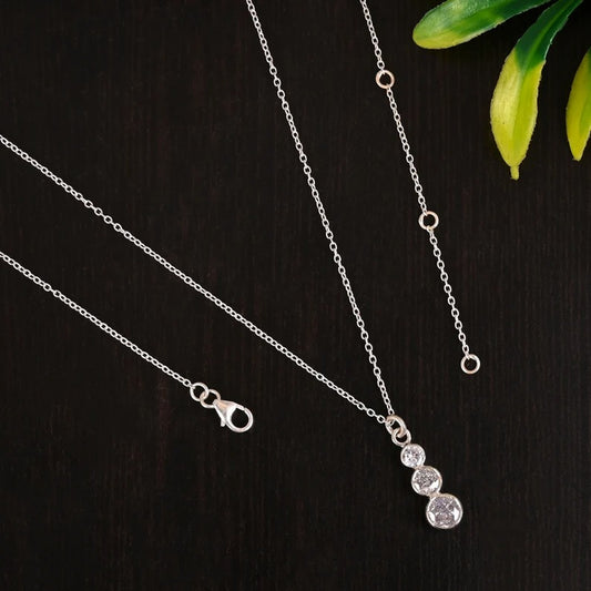 925 Sterling Silver CZ Diamond Necklace