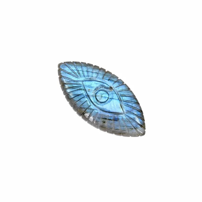 Evil Eye Blue Fire Labradorite Carving Stone