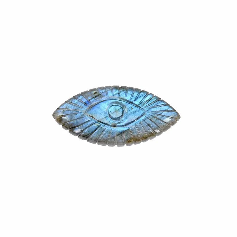 Evil Eye Blue Fire Labradorite Carving Stone