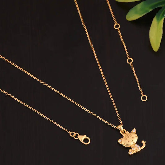 Dainty Cat 92.5 Sterling Silver Necklace