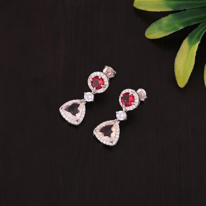 Beautiful Cz Earring In Sterling Silver