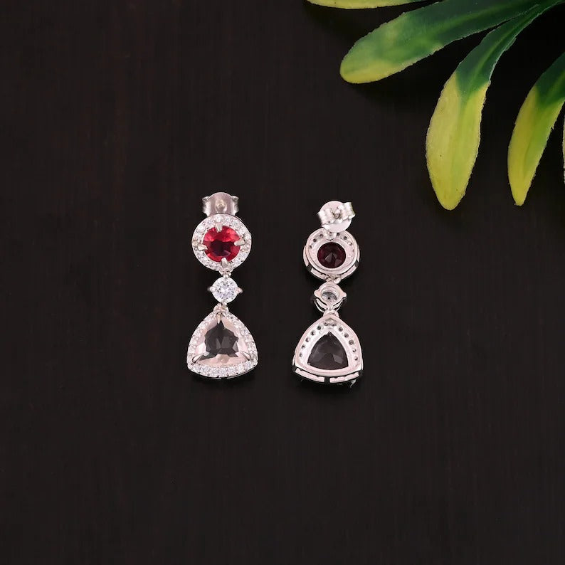 Beautiful Cz Earring In Sterling Silver