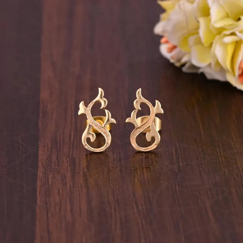 Gold Plated Dainty Studs Earrings