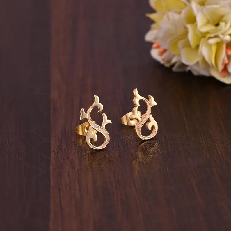 Gold Plated Dainty Studs Earrings