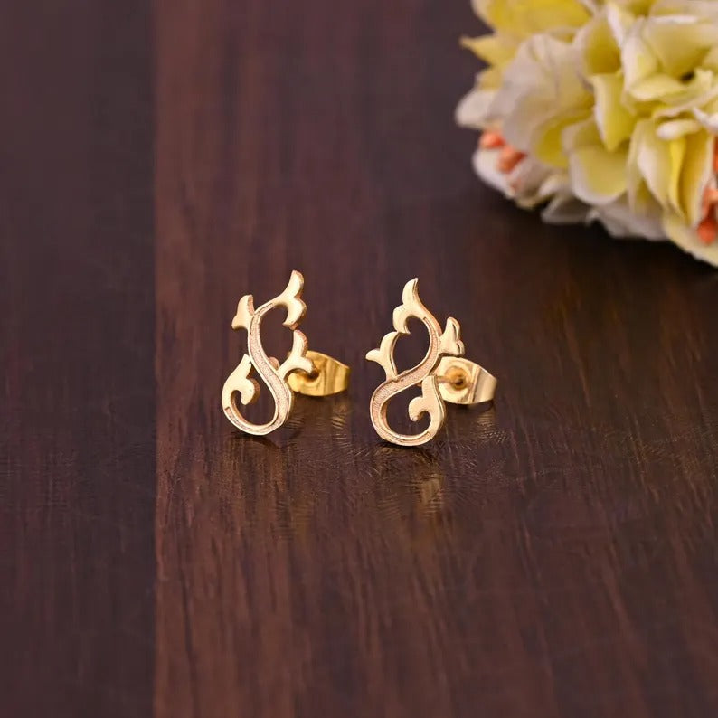 Gold Plated Dainty Studs Earrings