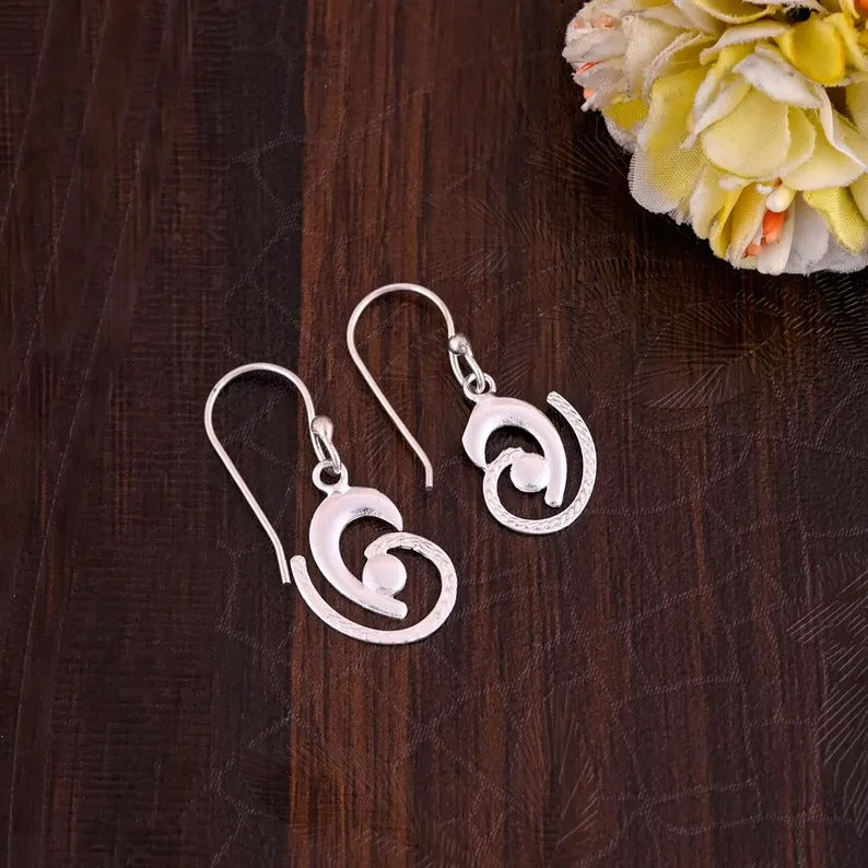 Spiral Delicate Dangle Earrings