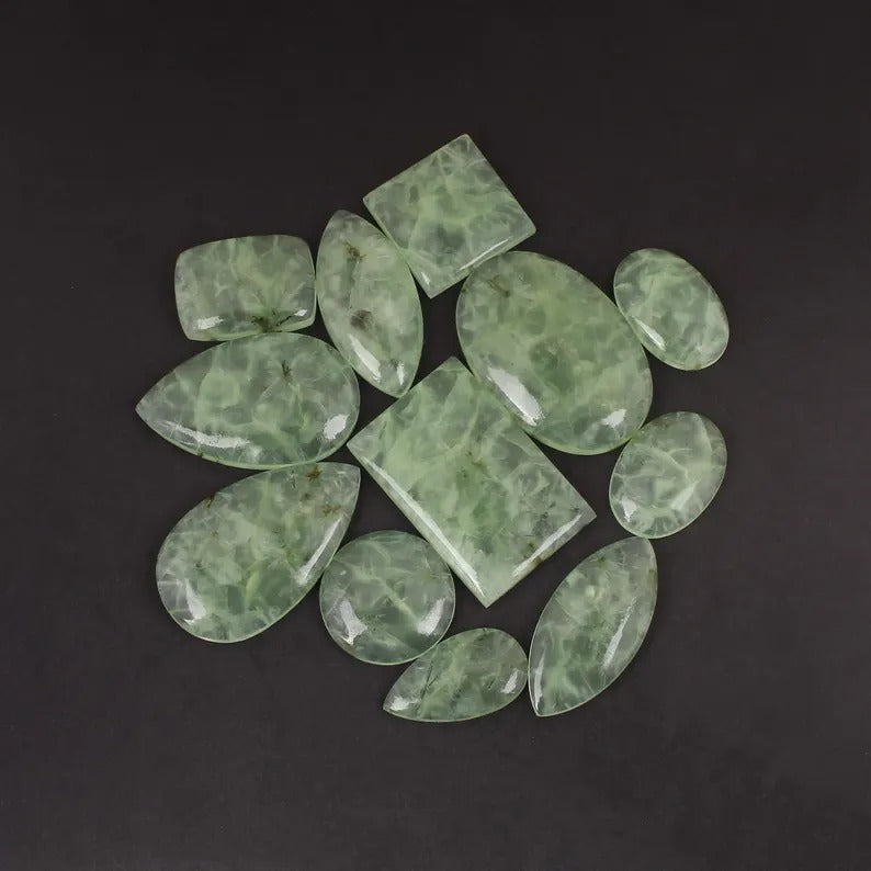 Natural Prehnite Cabochon Lot