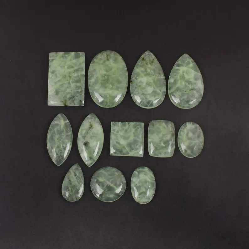 Natural Prehnite Cabochon Lot