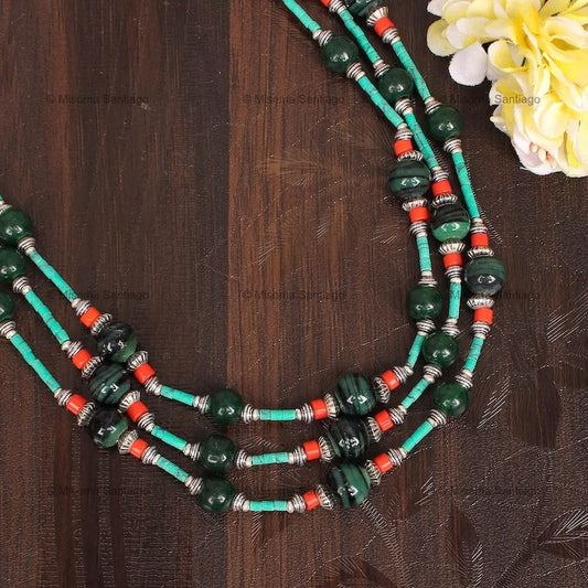 Imitation Stone Multi Layers Necklace